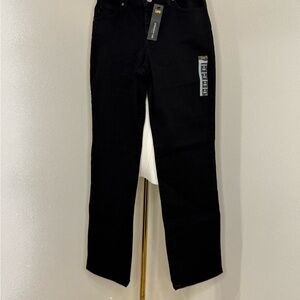 Lee Black Straight Leg Jeans Womens Size 6 Mid Rise Relaxed Fit NWT